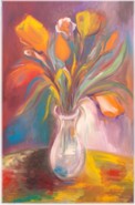 Blumenstrauß in der Vase, 60 x 40 cm 