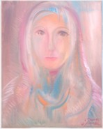Porträt Mädchen mit großen braunen Augen, 50 x 40 cm, 2011