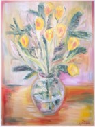 Tulpen in der Glasvase, 80 x 60 cm, 2011